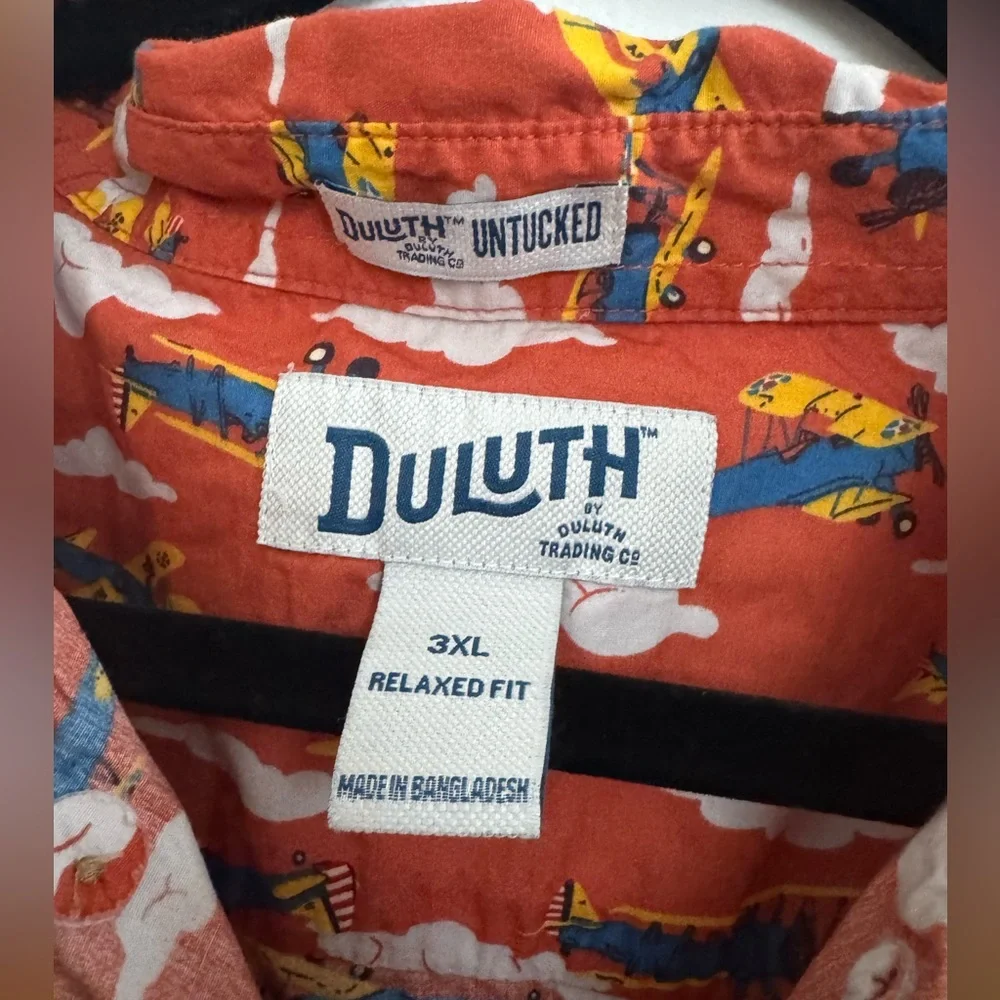 Duluth Trading Men's BBQ Relaxed Fit Short Sleeve Shirt Size 3XL Untucked Army - Picture 2 of 3